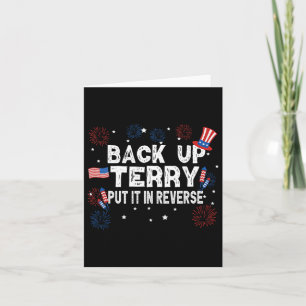 Back Up Terry Shirt Put It In Reverse Funny 4th Of Card