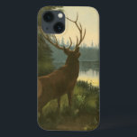 Back view of Elk Looking over a Lake iPhone 13 Case<br><div class="desc">Do you live far away from nature? This beautiful and yet classical image gives an impression of peacefulness and the colours of the elk are accurate which makes this image very realistic. Get this nature styled art on your favourite products!</div>
