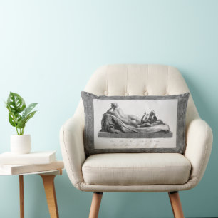 Back view of Venus Reclining Accompanied by Cupid Lumbar Pillow