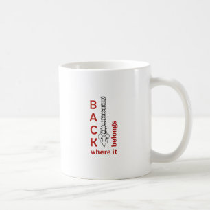 BACK WHERE IT BELONGS COFFEE MUG