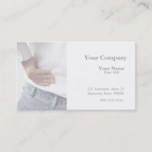 backache left side business card