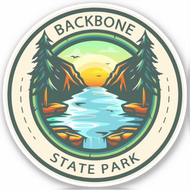Backbone State Park Iowa Badge (Front)