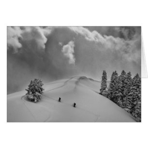 Backcountry Ski Climbers in fresh powder