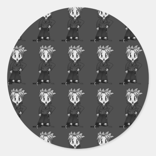 Backdrop Cafepress:Zazzle M Classic Round Sticker (Front)