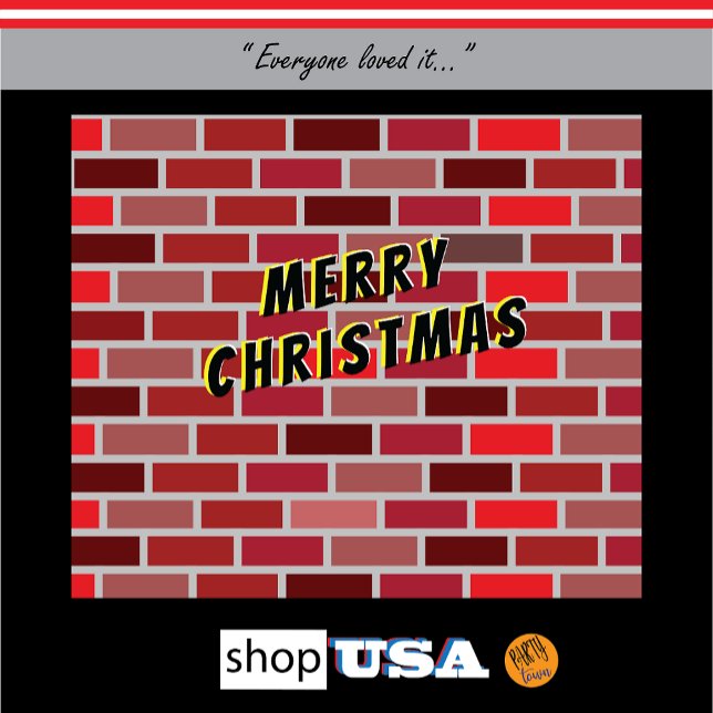 Backdrop Christmas Bricks Tapestry (everyone stopped to look and comment. great for the family Christmas.)