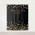 Backdrop New Year's Eve Party Gold Glitter Confett