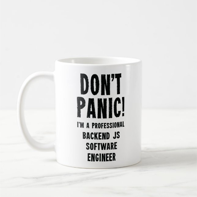Backend JS Software Engineer Coffee Mug (Left)