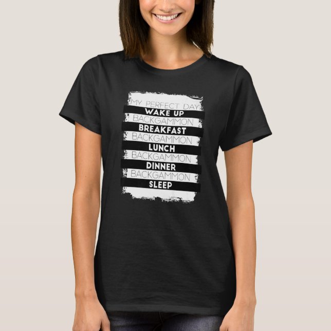 Backgammon Board Game  Backgammon Game Backgammon T-Shirt (Front)