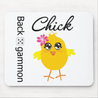 Backgammon Chick Mouse Pad