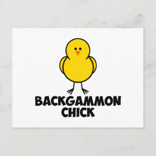 Backgammon Chick Postcard