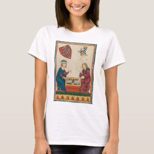 Backgammon Game, 14th Century Medieval Art T-Shirt
