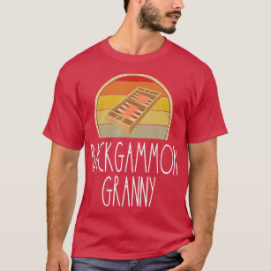 Backgammon Granny Grandma Boardgame Board Game Lov T-Shirt