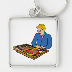 Backgammon Keychain