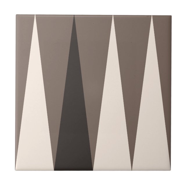 Backgammon Pattern Bronze Brown Tile (Front)