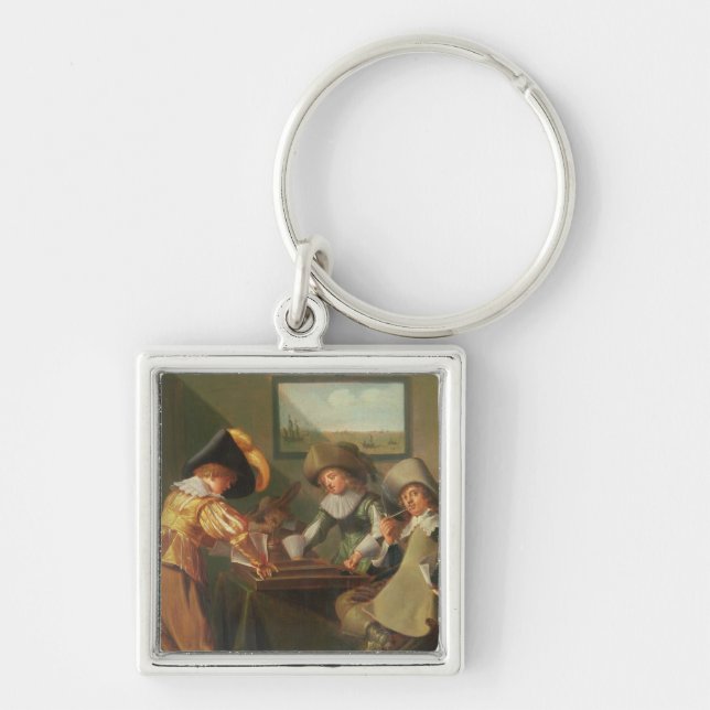 Backgammon Players, 17th century Keychain (Front)