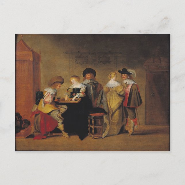 Backgammon Players Postcard (Front)