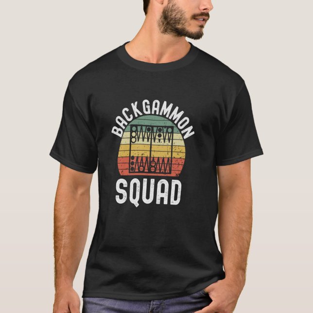 Backgammon Squad Funny Backgammon player club humo T-Shirt (Front)