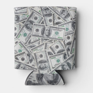 Background 100 Dollar Bills. Can Cooler