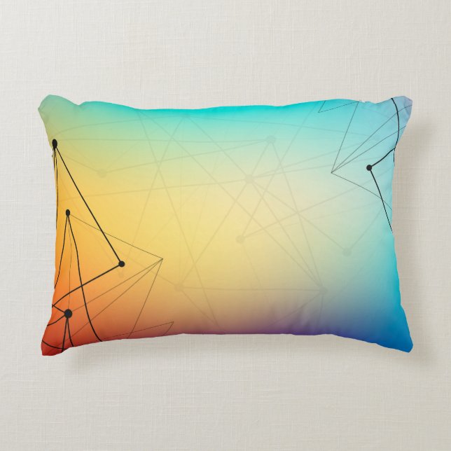 Background abstract line accent pillow (Front)