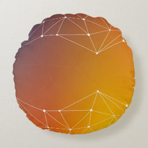 Background abstract line round pillow
