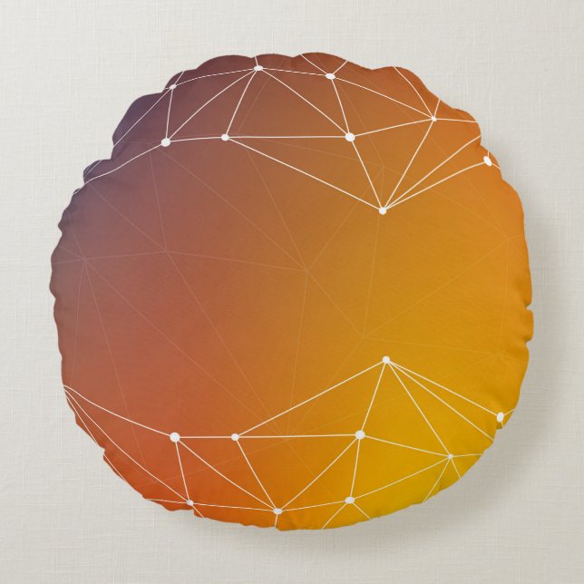 Background abstract line round pillow (Front)