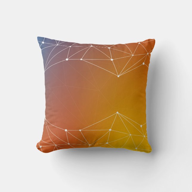 Background abstract line throw pillow (Front)