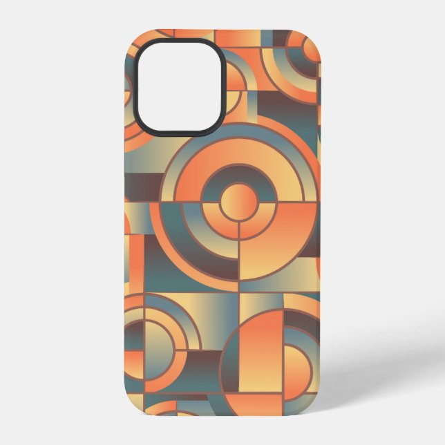 Background-abstract-orange-blue iPhone Case (Back)