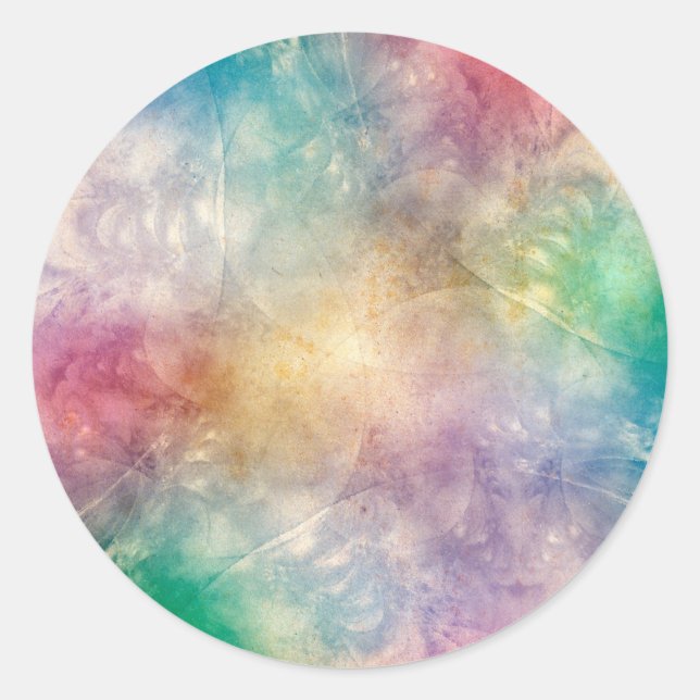 Background Antique Apophysis Fractals I Classic Round Sticker (Front)