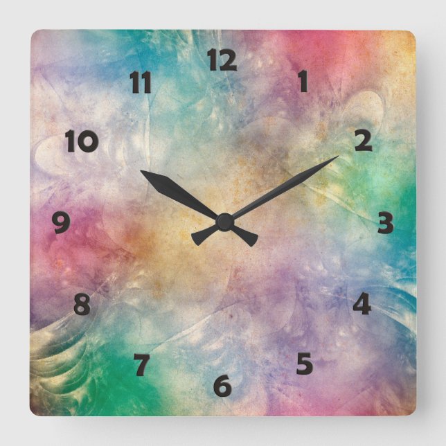 Background Antique Apophysis Fractals I Square Wall Clock (Front)