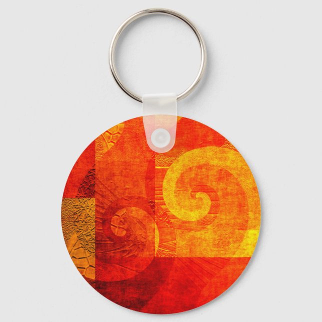 Background Antique Spirals Keychain (Front)