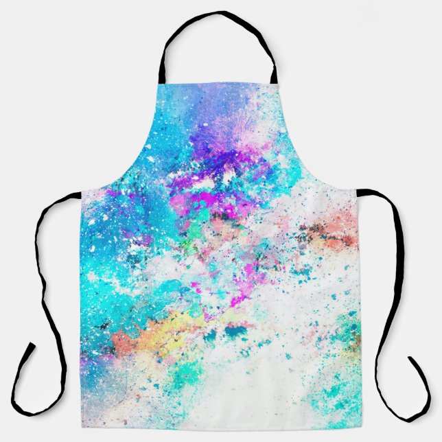 Background art abstract watercolor apron (Front)