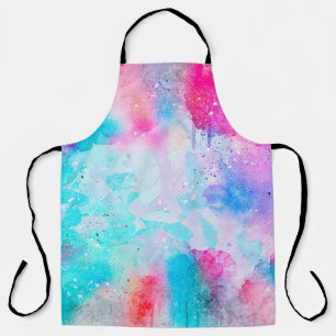 Background art abstract watercolor apron