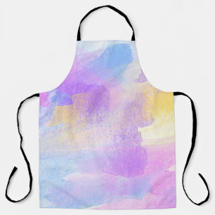 Background art abstract watercolor apron