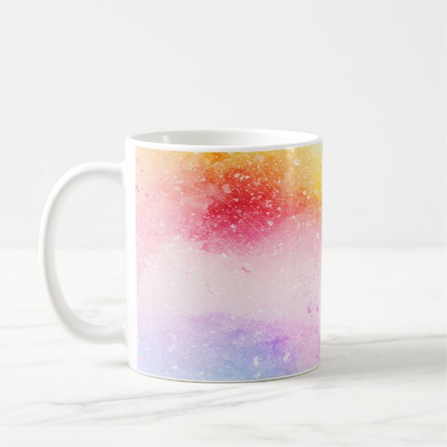 Background art abstract watercolor coffee mug (Left)