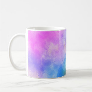 Background art abstract watercolor coffee mug