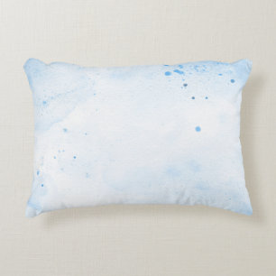 Background blue watercolor paper accent pillow