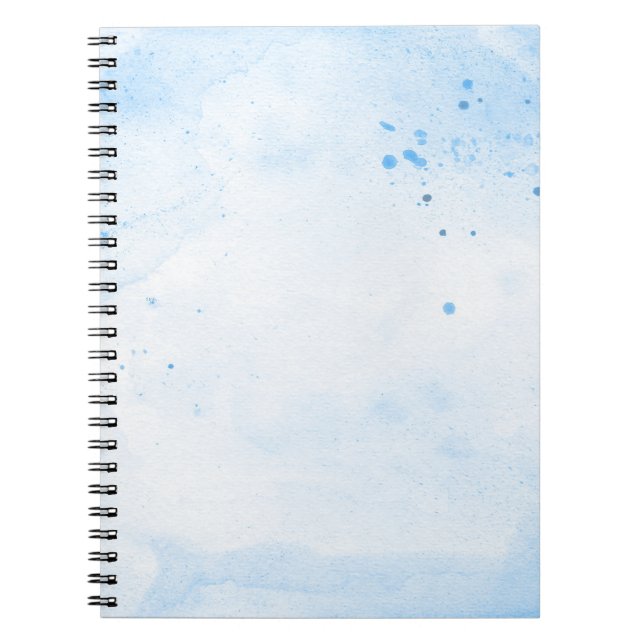Background blue watercolor paper notebook (Front)