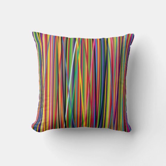  background bright and colourful made of stripesco throw pillow (Front)