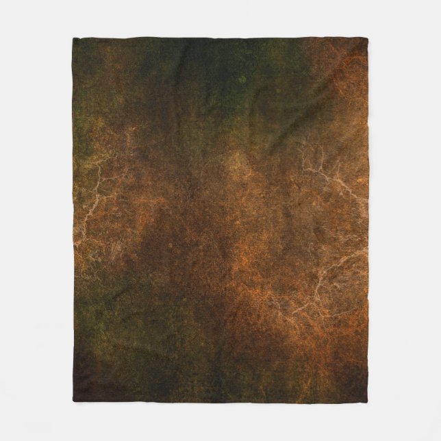 Background brown grunge vintage fleece blanket (Front)