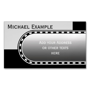 Background Colour Blocking - grey black gradients Magnetic Business Card