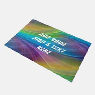 Background coloured RAYS 1 + your own ideas Doormat