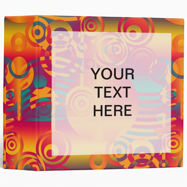 Background Composing - Modern Colourful Circle Binder (Front/Spine)