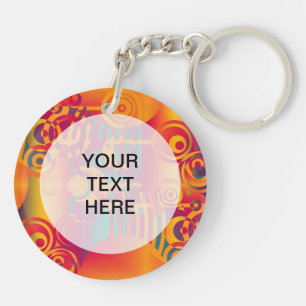 Background Composing - Modern Colourful Circle Keychain