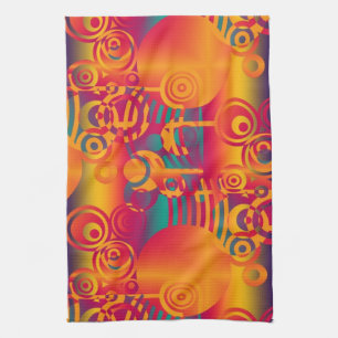 Background Composing - Modern Colourful Circle Kitchen Towel