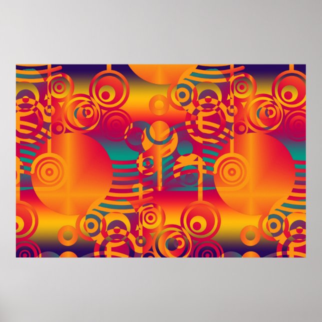 Background Composing - Modern Colourful Circle Poster (Front)
