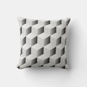 Background cube design isometric throw pillow