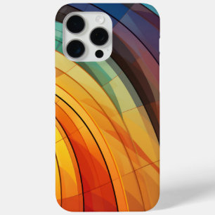 Background design in rainbow colours iPhone 15 pro max case