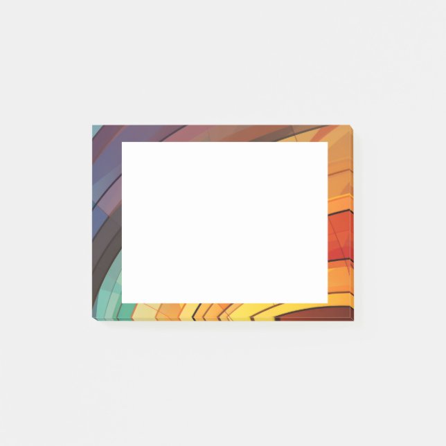 Background design in rainbow colours post-it notes (Front)
