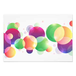 background featuring bright circles in lots colors photo print
