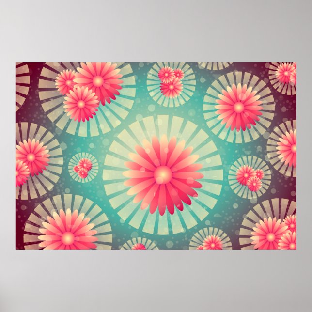 Background floral flower texture poster (Front)